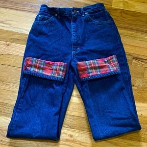 Vtg LL Bean Union Made High Waisted Flannel Lined Jeans